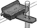 Clips plat trou taraudé