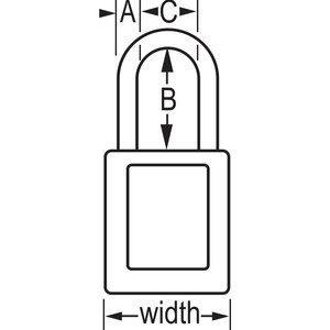Cadenas de consignation 38 mm, en clé identique 406KA cadenas consignation 406RED 1.jpg