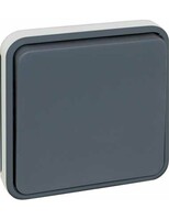 Mécanisme bouton poussoir compos gris 10A IP55