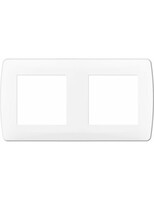 Plaque blanche 2 postes. ent 71mm EUR'OHM 61897