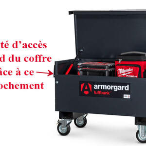 Coffre de chantier TUFFBANK et accessoires décrochement accès fond de coffre.jpg