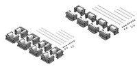 Kits de Supports sur chant ou à plat pour conducteur, 3 Pôles